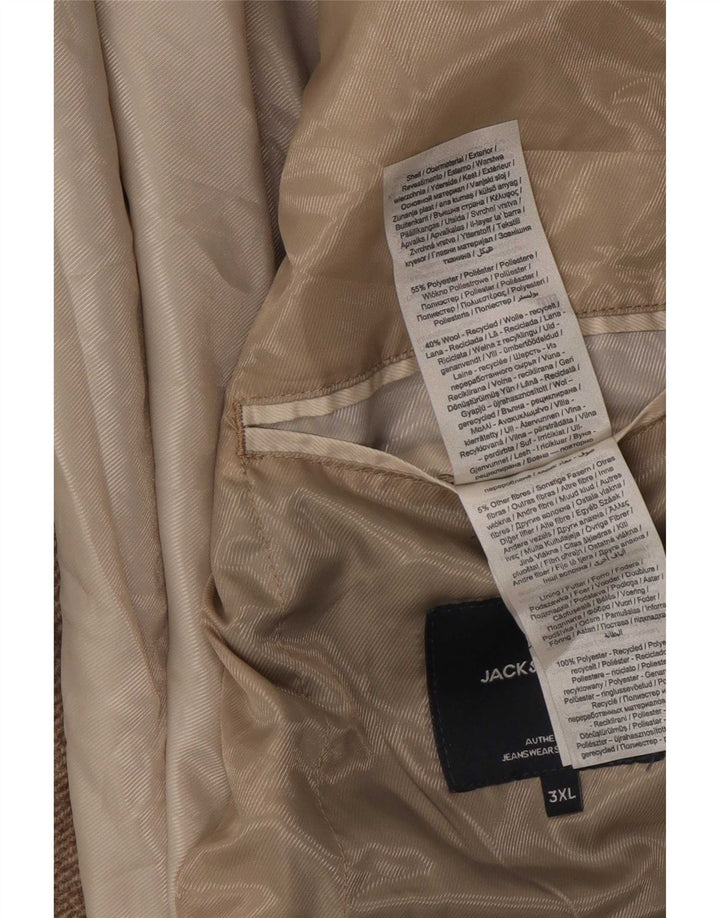 Jack & Jones Abrigo para hombre UK 46 3XL Beige Poliéster