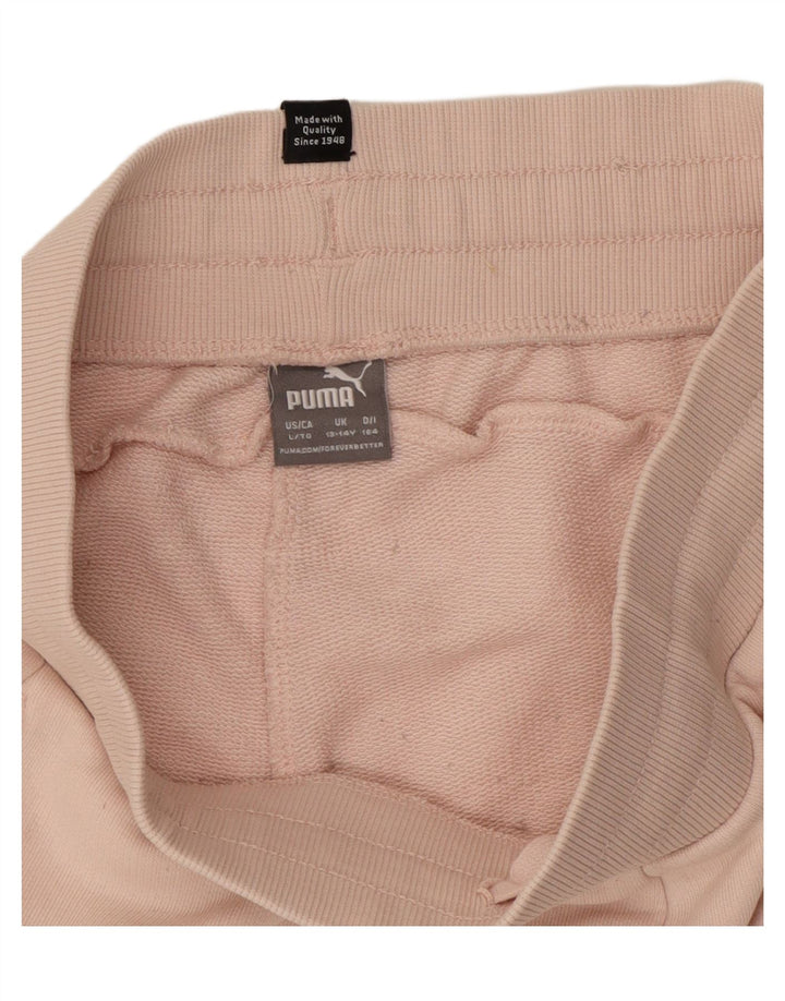 PUMA Shorts deportivos con estampado gráfico para niñas 13-14 años Algodón rosa