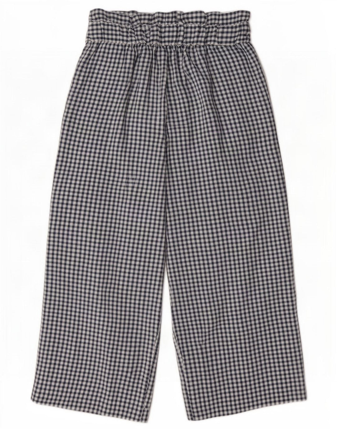 Zara Mujer Cullotes Capri Pantalón Mediano W28 L22 Azul Marino Vichy