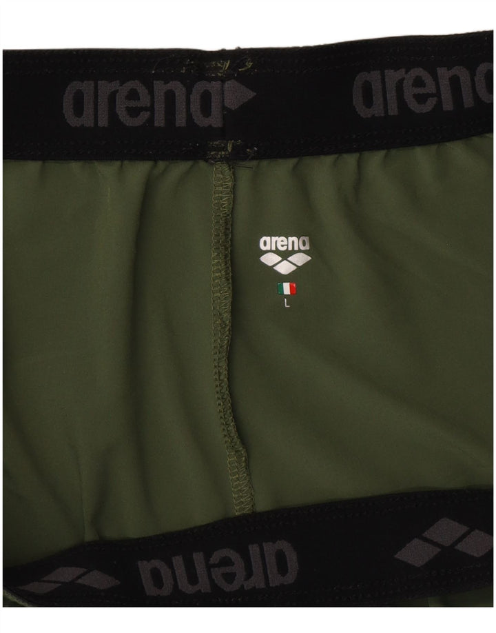 Pantalones cortos deportivos Arena para hombre poliéster caqui grande