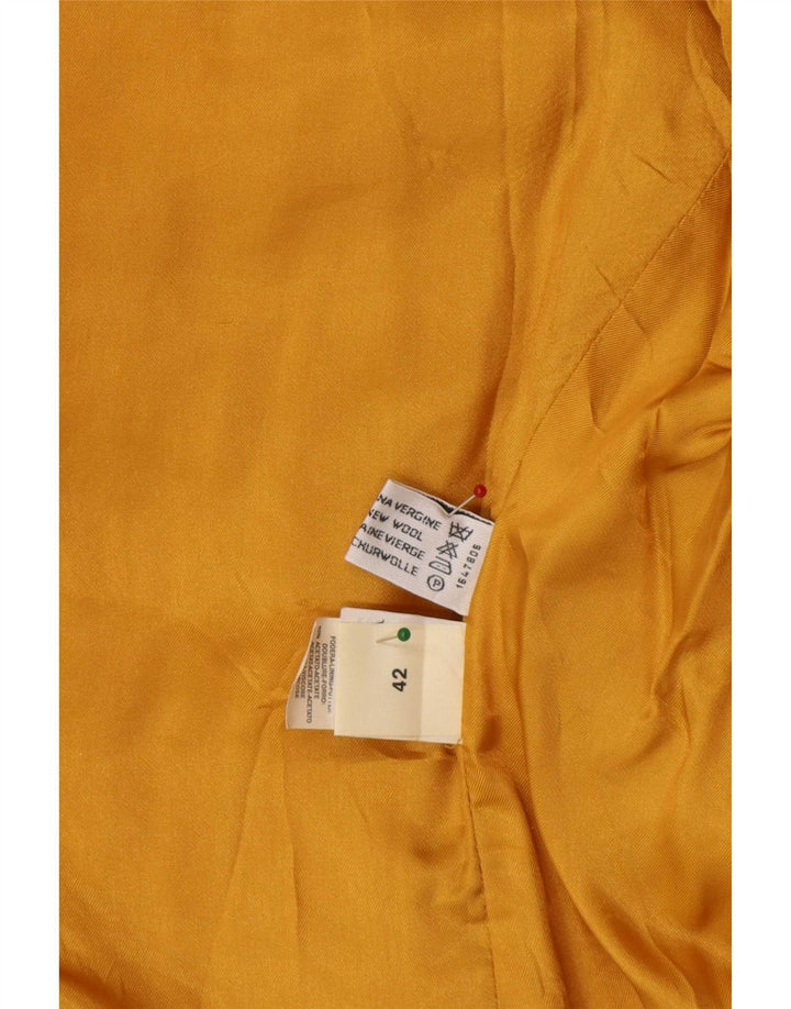 Nuevo Chaqueta tipo blazer de 4 botones para mujer Penny IT 42 Lana amarilla mediana