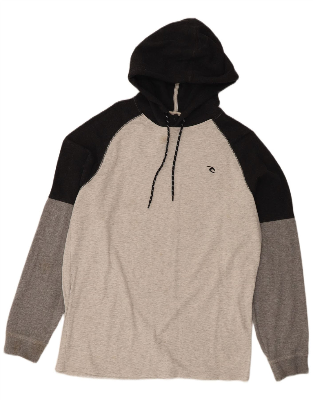 Rip Curl - Camiseta con capucha para hombre, manga larga, algodón color gris medio