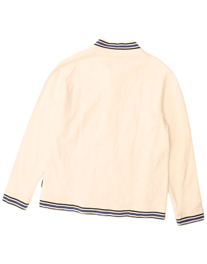 NORTH SAILS Chaqueta superior de chándal gráfico para mujer UK 40 Algodón blanco mediano