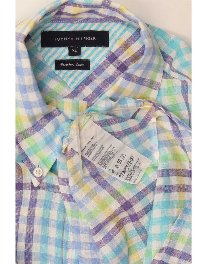 Camisa Tommy Hilfiger Hombre XL Lino Vichy Multicolor