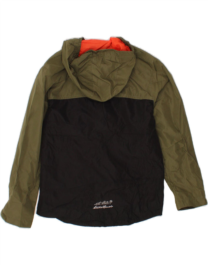 EDDIE BAUER Boys Windbreaker Jacket 10-11 Years Medium Black Colourblock Vintage Eddie Bauer and Second-Hand Eddie Bauer from Messina Hembry 