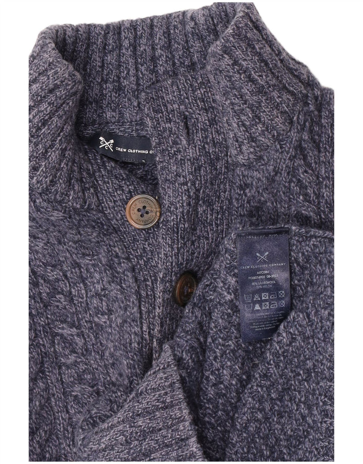 Crew Clothing - Jersey con cuello y botones para hombre, talla pequeña, color azul marino