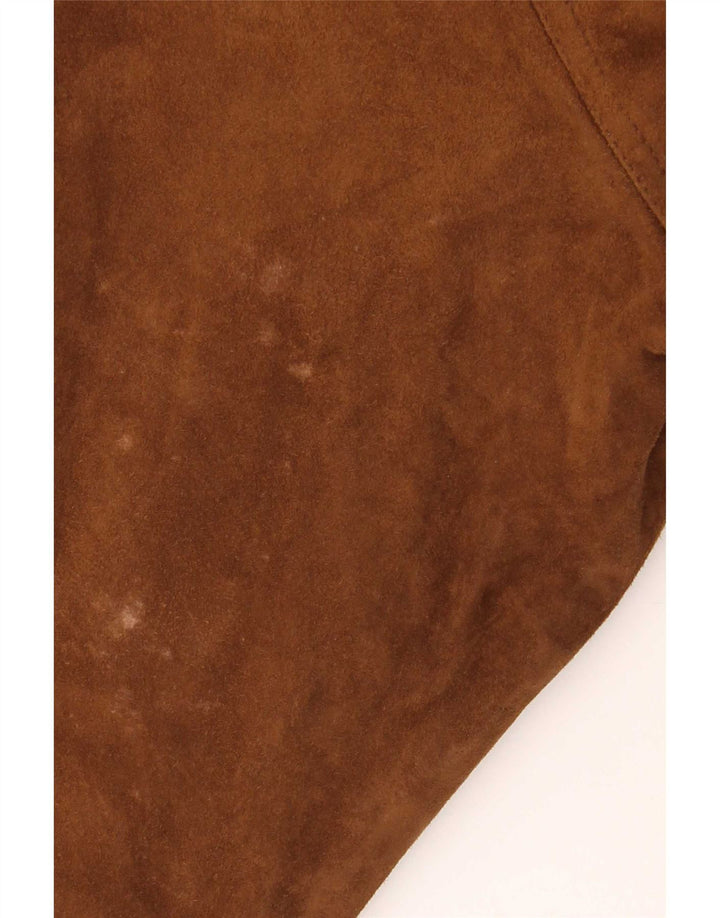 Vintage hombres ante bomber chaqueta IT 54 2XL cuero marrón