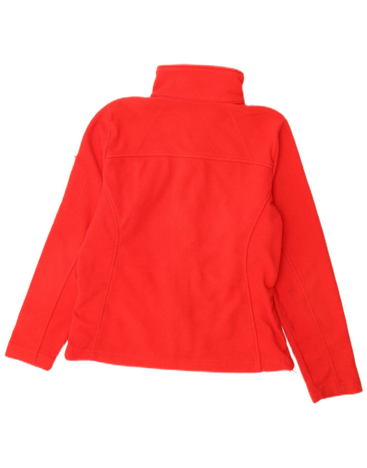 COLUMBIA Chaqueta polar para mujer UK 12 Mediana Rojo Poliéster