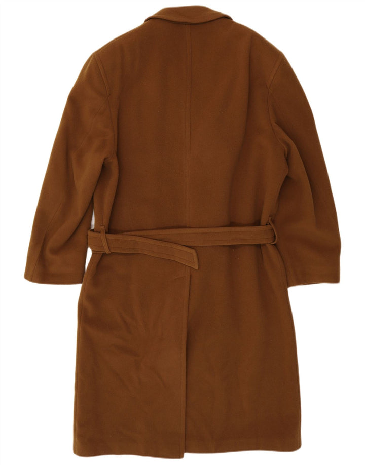 VINTAGE Abrigo de doble pecho para hombre Reino Unido 38 Marrón medio