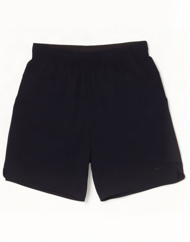 Nike Dri Fit - Pantalones cortos deportivos para hombre, talla pequeña, poliéster, color azul marino