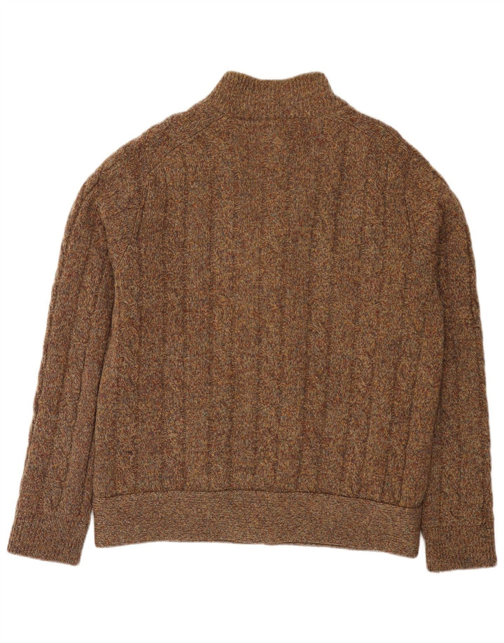 Jeckerson - Cárdigan para hombre, talla grande, color marrón