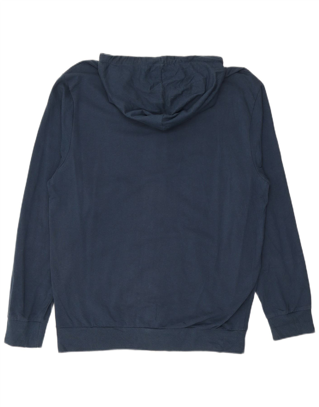 COVERI Suéter con capucha y cremallera para hombre XL Algodón azul marino