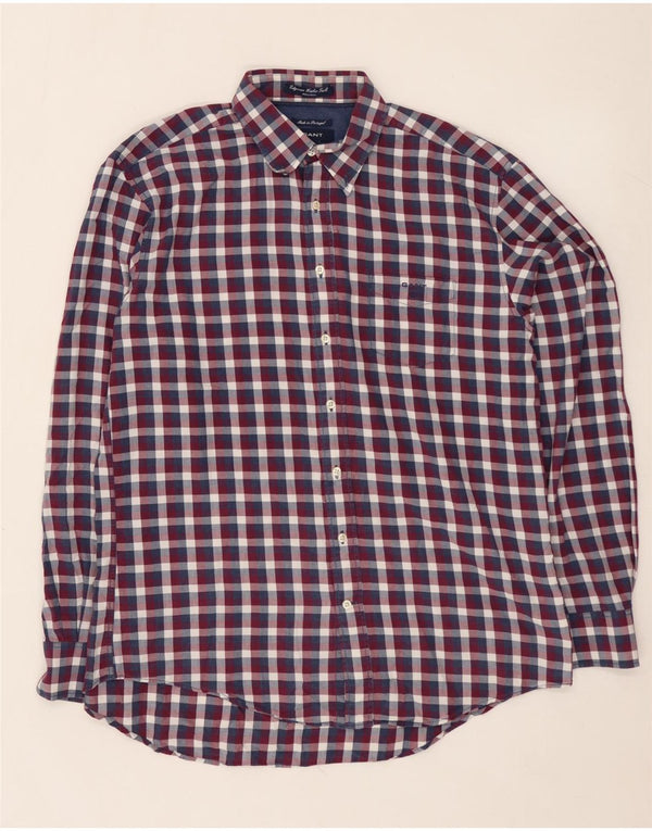 GANT Camisa Regular Fit De Franela XL De Algodón A Cuadros Multicolor Hombre