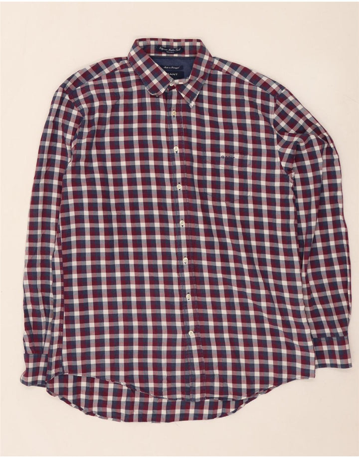 GANT Camisa Regular Fit De Franela XL De Algodón A Cuadros Multicolor Hombre