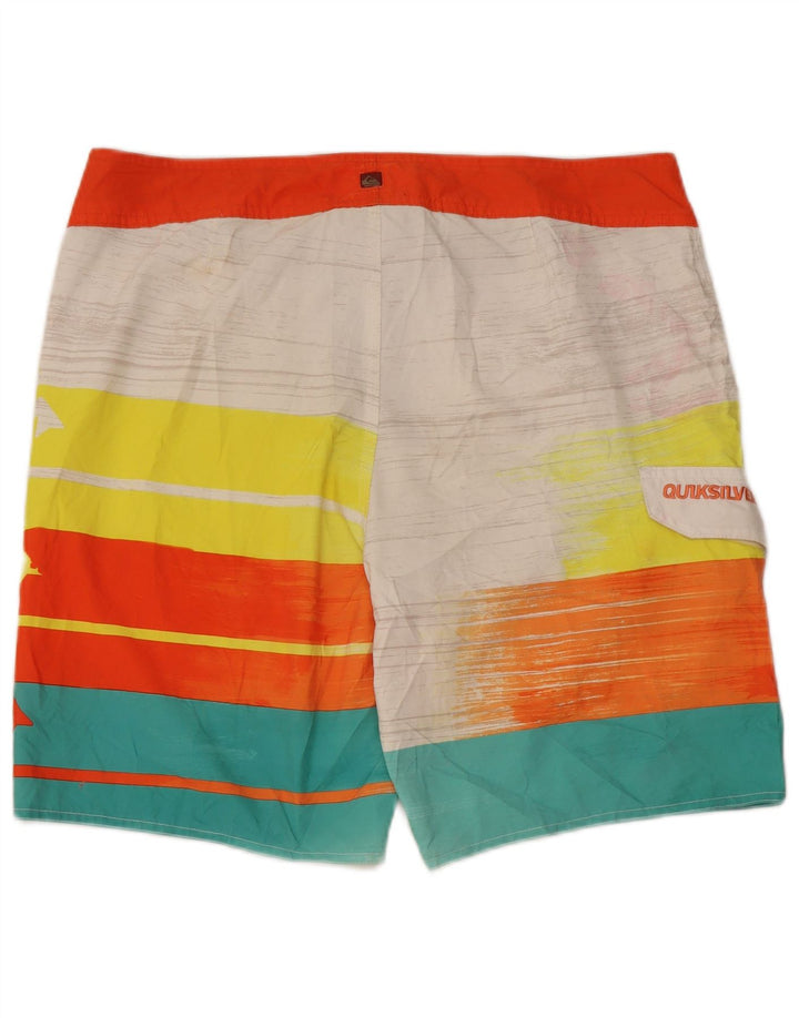 Quiksilver Bañador para Hombre con Estampado de Rayas Multicolores Grandes