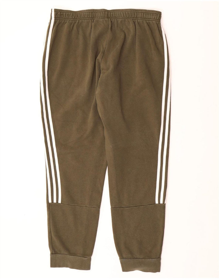 ADIDAS Hombre Pantalón Chándal Joggers XL Caqui Algodón