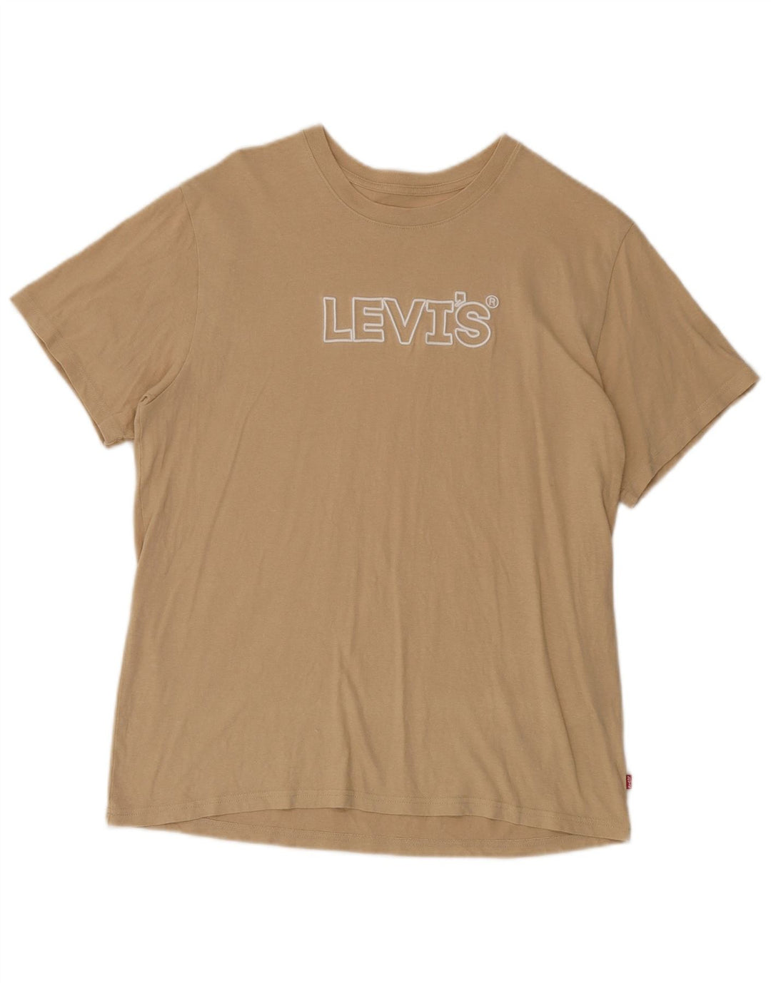 Levi's Camiseta con gráfico de ajuste relajado para hombre Top de algodón beige medio