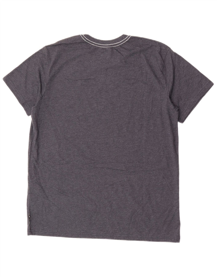 Billabong Hombre Camiseta Gráfica Top Algodón Gris Medio