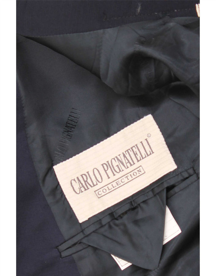 Carlo Pignatelli Chaqueta tipo blazer de 2 botones para hombre IT 58 4XL Lana azul marino