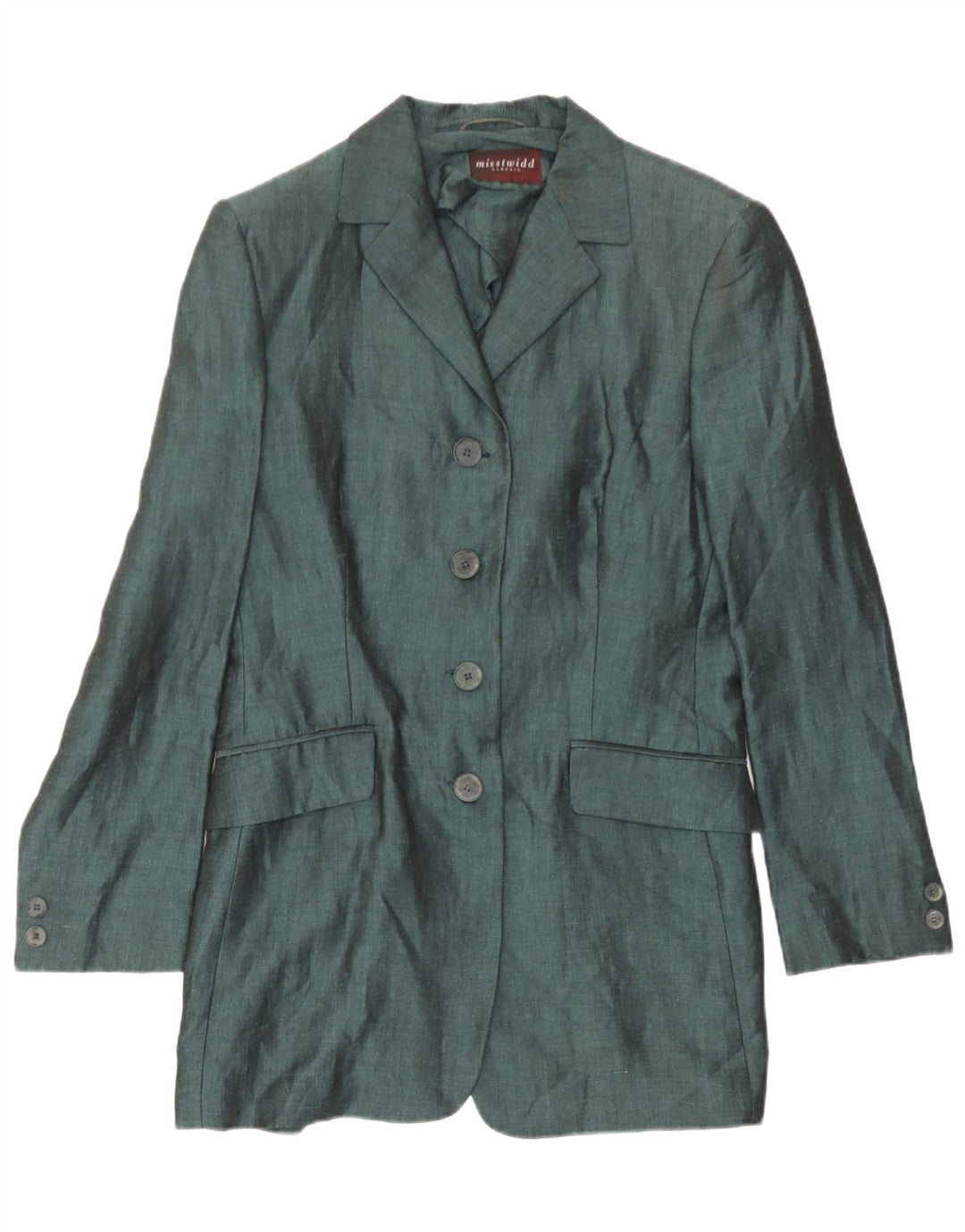 Chaqueta tipo blazer para mujer Misstwidd IT 44 Lino verde medio