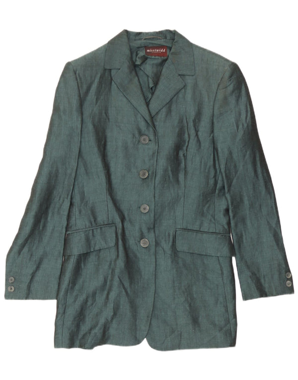 Chaqueta tipo blazer para mujer Misstwidd IT 44 Lino verde medio