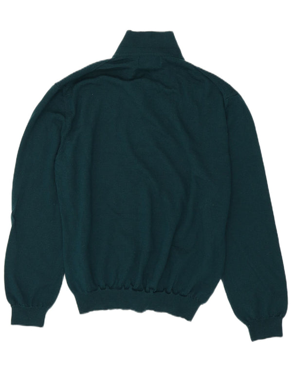 Marks & Spencer Mens Polo Neck Jumper Sweater 2XL Green Acrylic