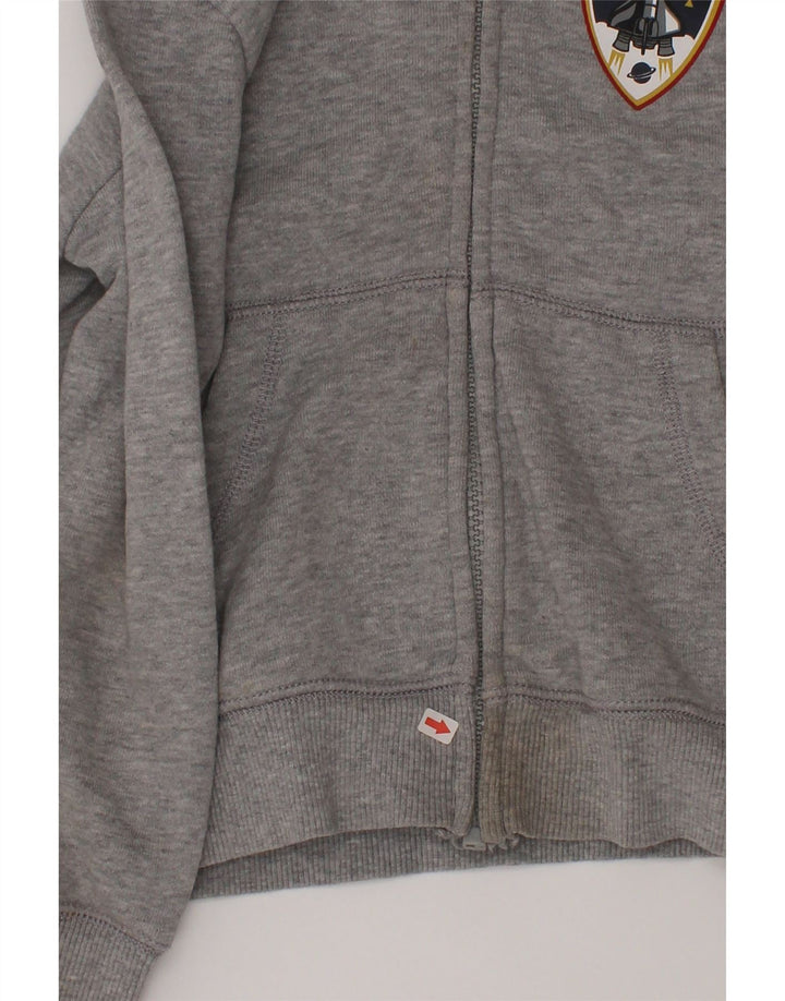 Benetton Sudadera con capucha y cremallera gráfica para niños 5-6 años Gris
