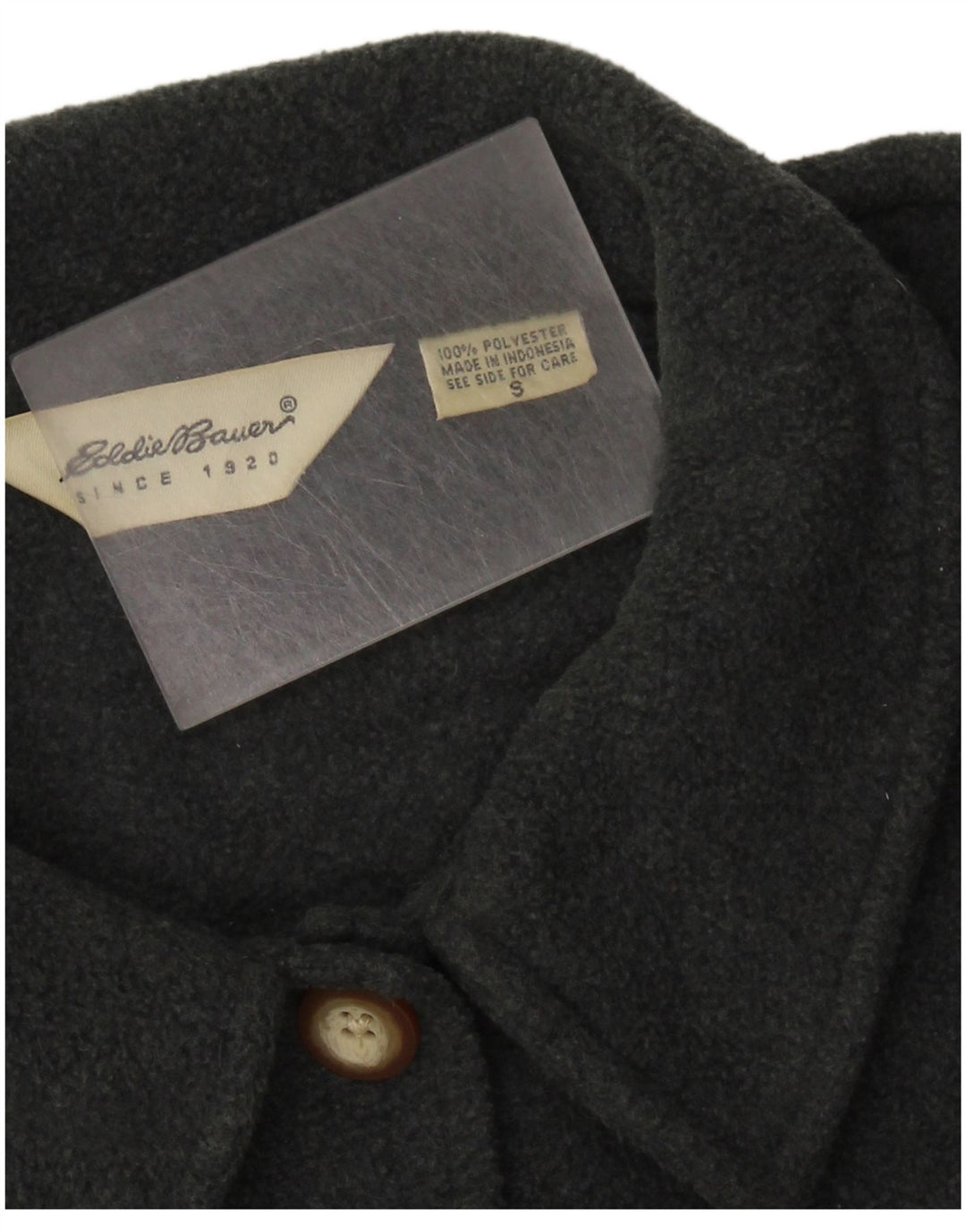 EDDIE BAUER Chaqueta polar de gran tamaño para mujer UK 10 Small Grey Poliéster
