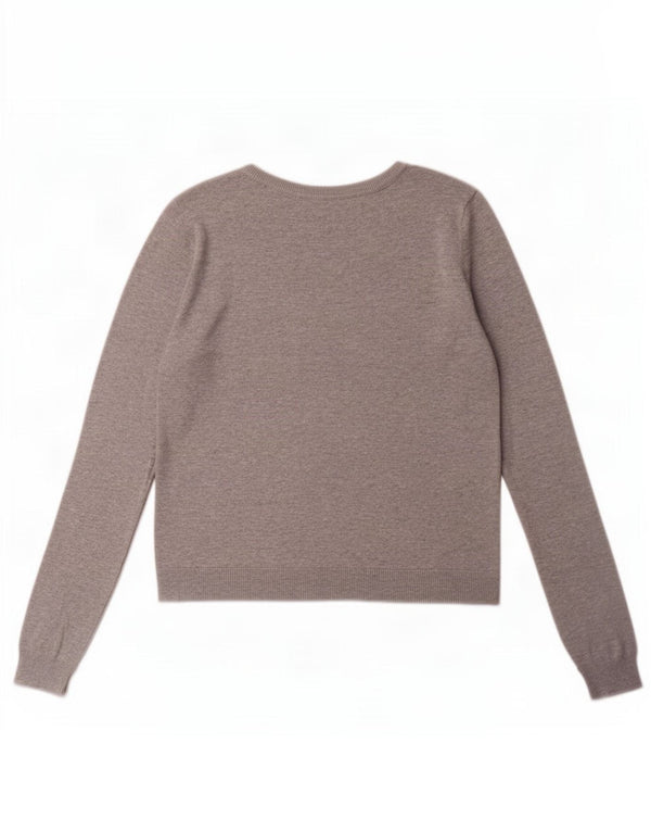 Oasis Womens Boat Neck Jumper Sweater UK 10 Small Grey Cotton