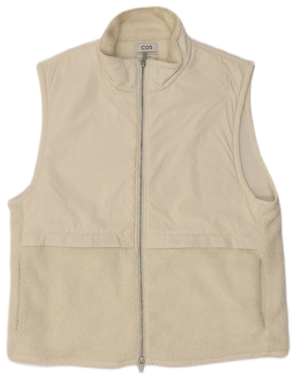 Cos Chaleco polar de ajuste regular para hombre Reino Unido 40 Poliéster blanco grande