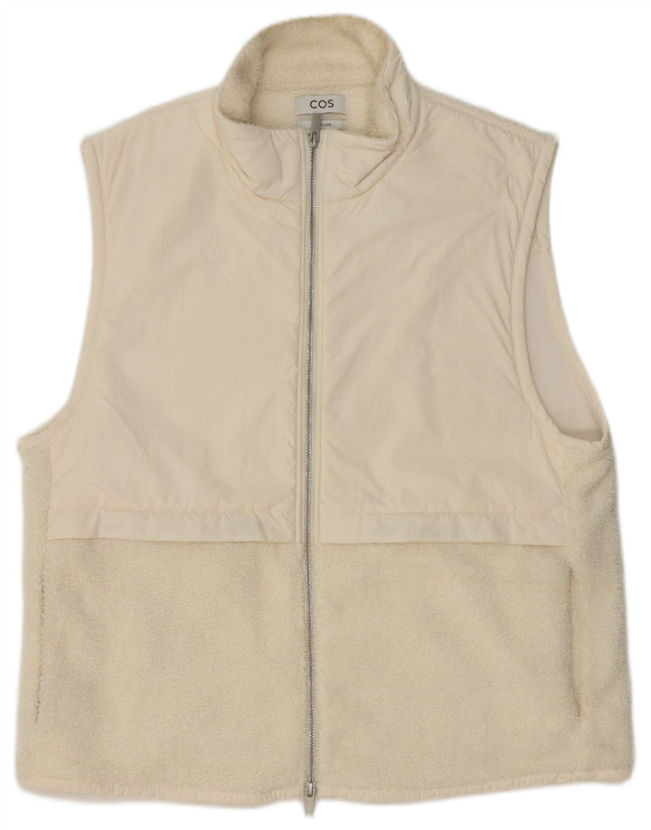 Cos Chaleco polar de ajuste regular para hombre Reino Unido 40 Poliéster blanco grande