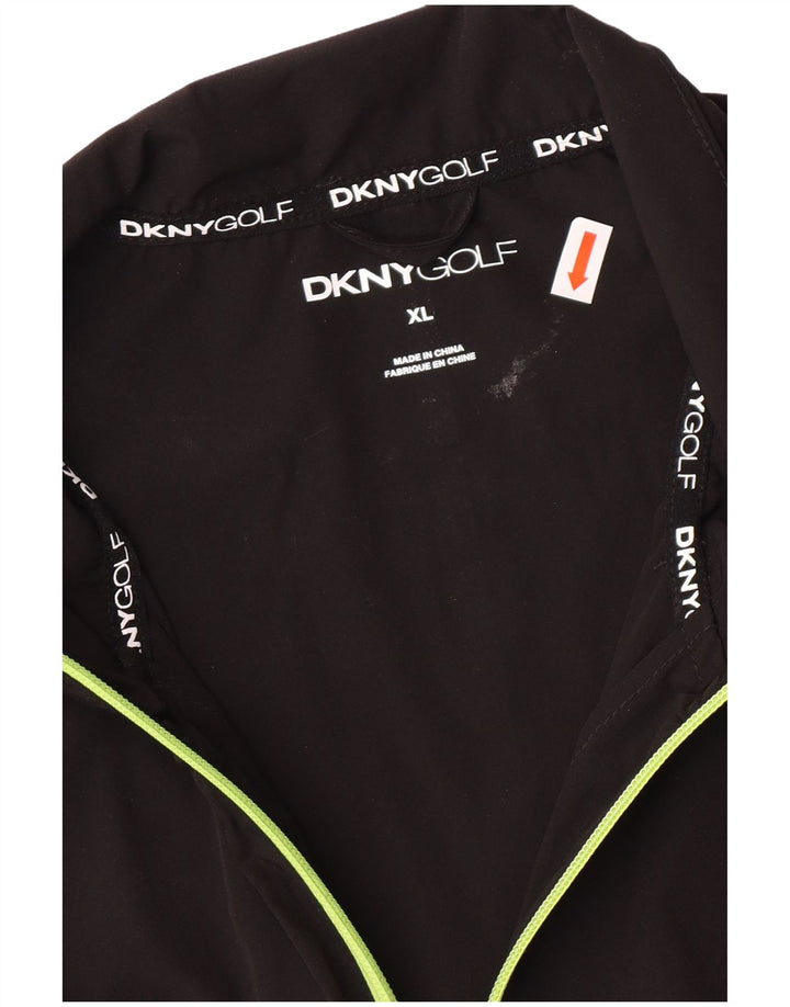 Dkny Chaqueta De Chándal Con Gráfico De Golf Para Hombre XL Poliamida Color Block Negro