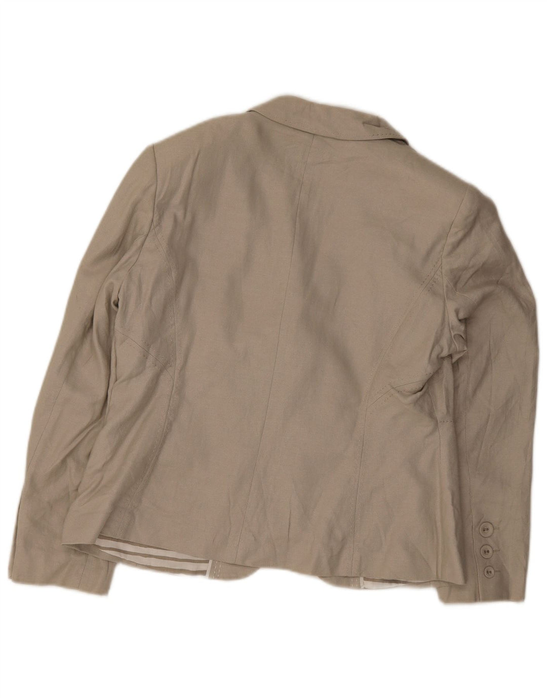 Marks & Spencer Chaqueta Blazer de 3 Botones para Mujer UK 46 Grande Lino Verde