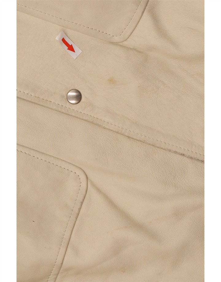 Settore Chaqueta de cuero para hombre UK 42 XL Beige