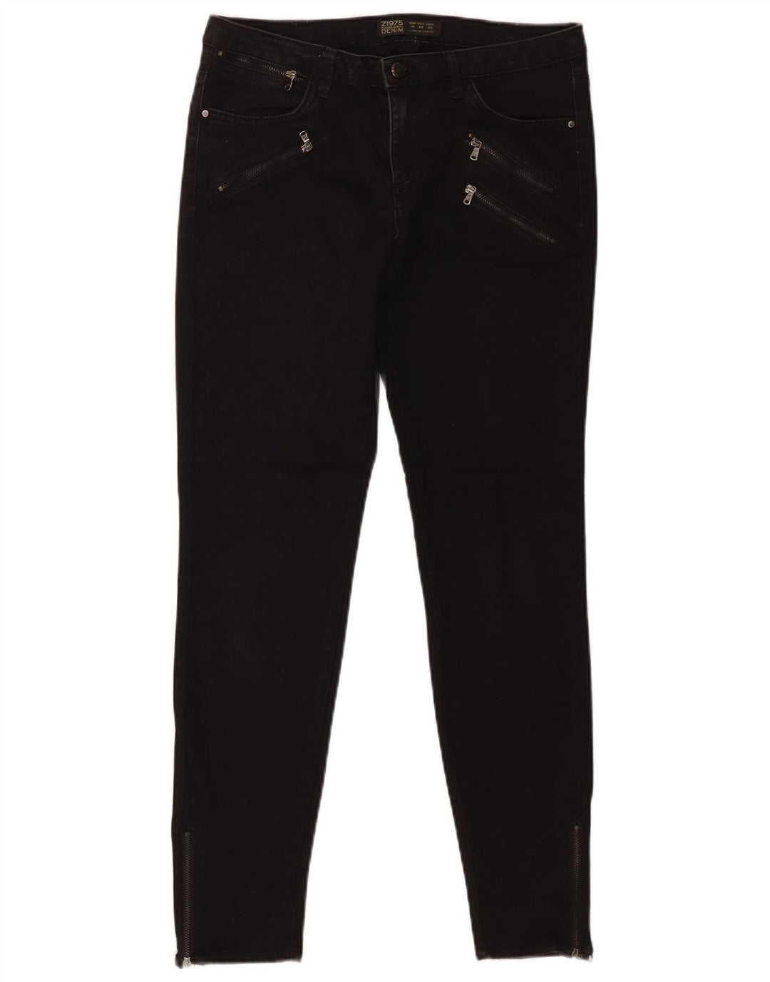 Zara Vaqueros Pitillo Mujer EU 40 Mediano W30 L28 Negro