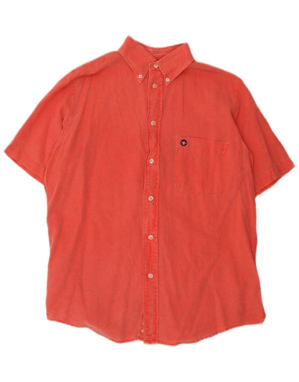 Murphy & Nye Camisa de manga corta para hombre Algodón rojo medio