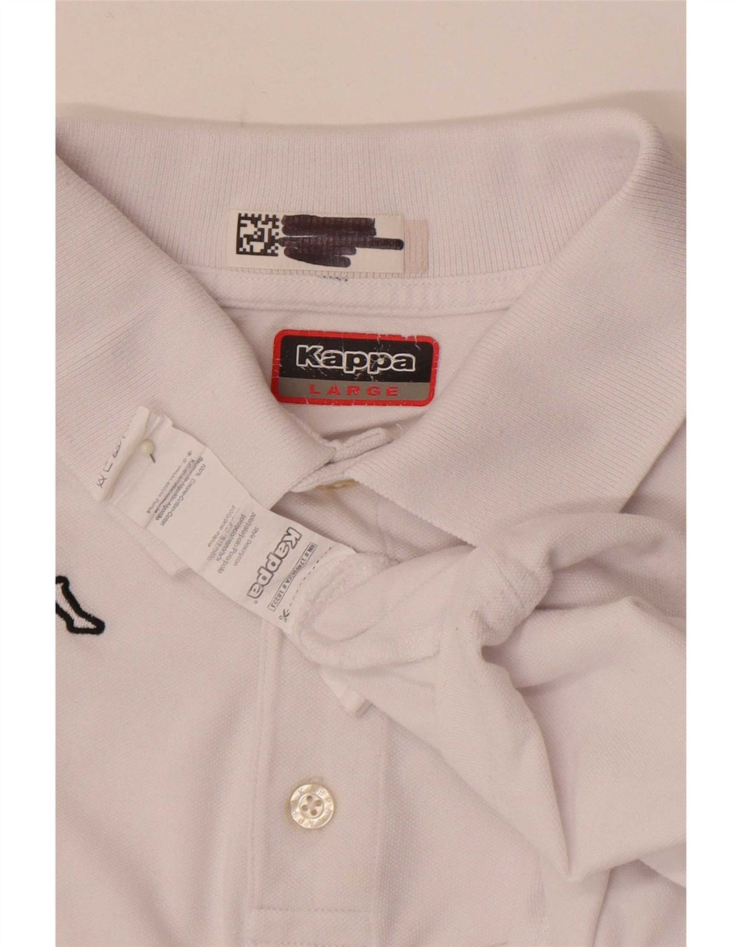 Kappa Polo Hombre Grande Blanco Algodón