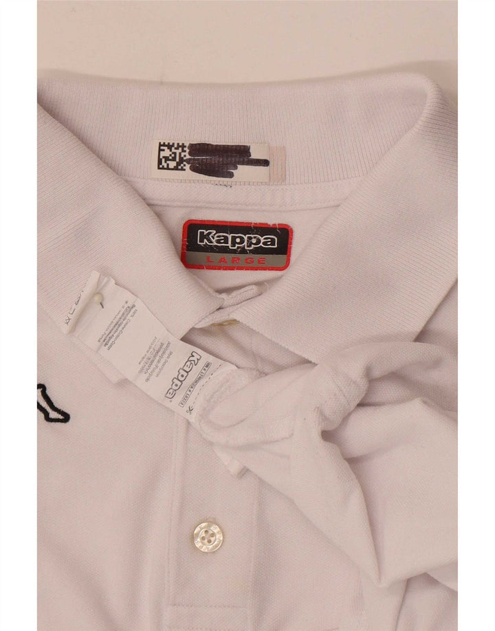 Kappa Polo Hombre Grande Blanco Algodón