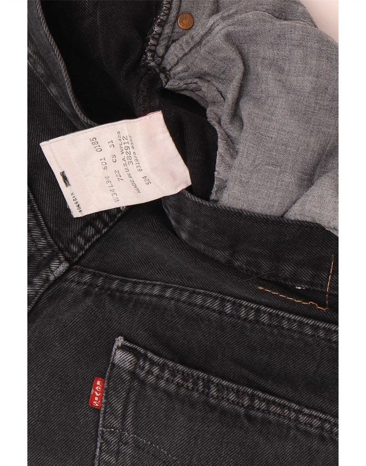 Levi's Vaqueros rectos 501 para hombre W34 L34 Algodón negro