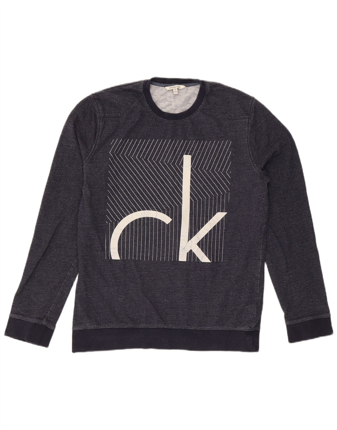 Calvin Klein Jeans Hombre Sudadera Gráfica Jumper Medium Azul Marino