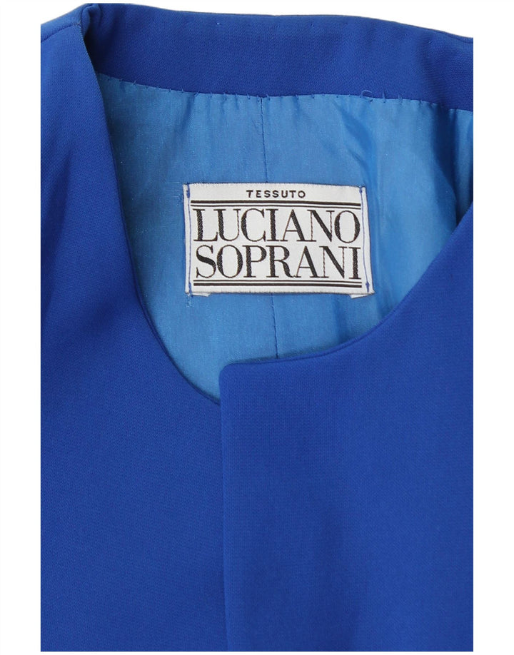 Luciano Soprani Chaqueta Blazer de 3 Botones para Mujer UK 44 Azul Medio