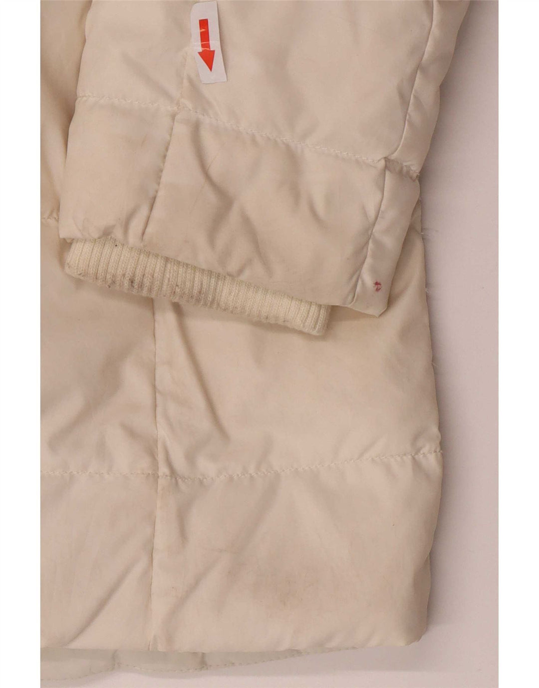 Tommy Hilfiger Abrigo acolchado con capucha para mujer UK 6 XS Poliéster blanco