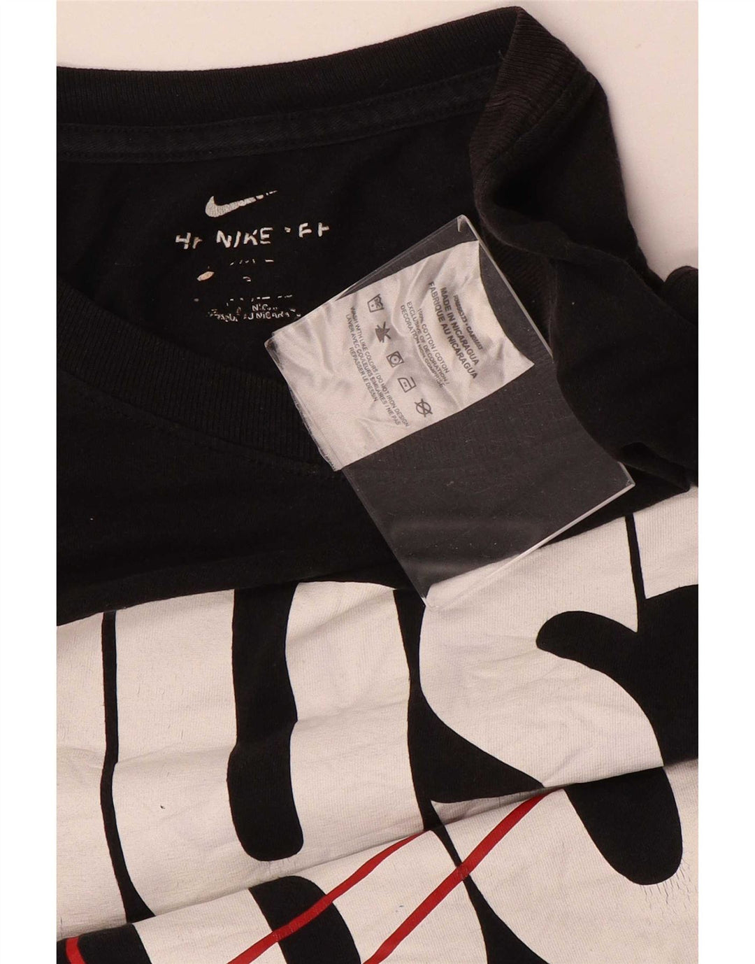 Nike - Camiseta gráfica para hombre, talla grande, algodón negro
