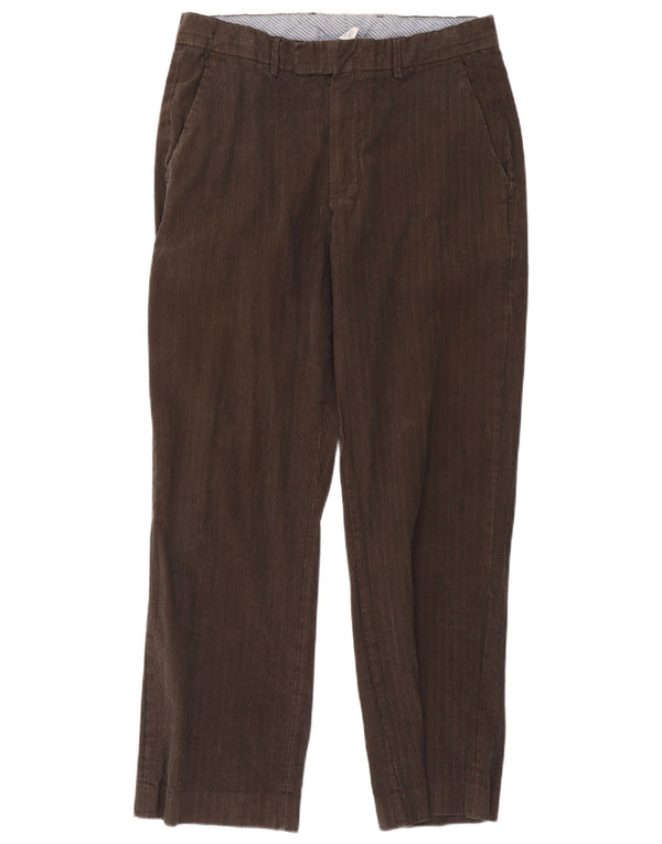 Pantalón chino recto Gap para hombre W34 L32 Algodón a rayas marrón