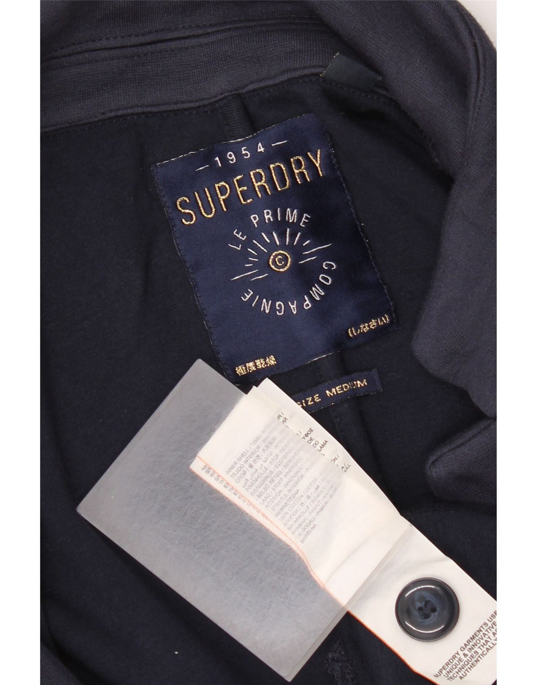 Superdry Chaqueta tipo blazer de 1 botón para mujer Reino Unido 44 Algodón azul marino mediano