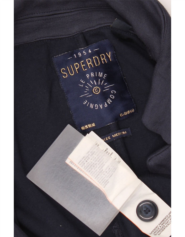 Superdry Chaqueta tipo blazer de 1 botón para mujer Reino Unido 44 Algodón azul marino mediano