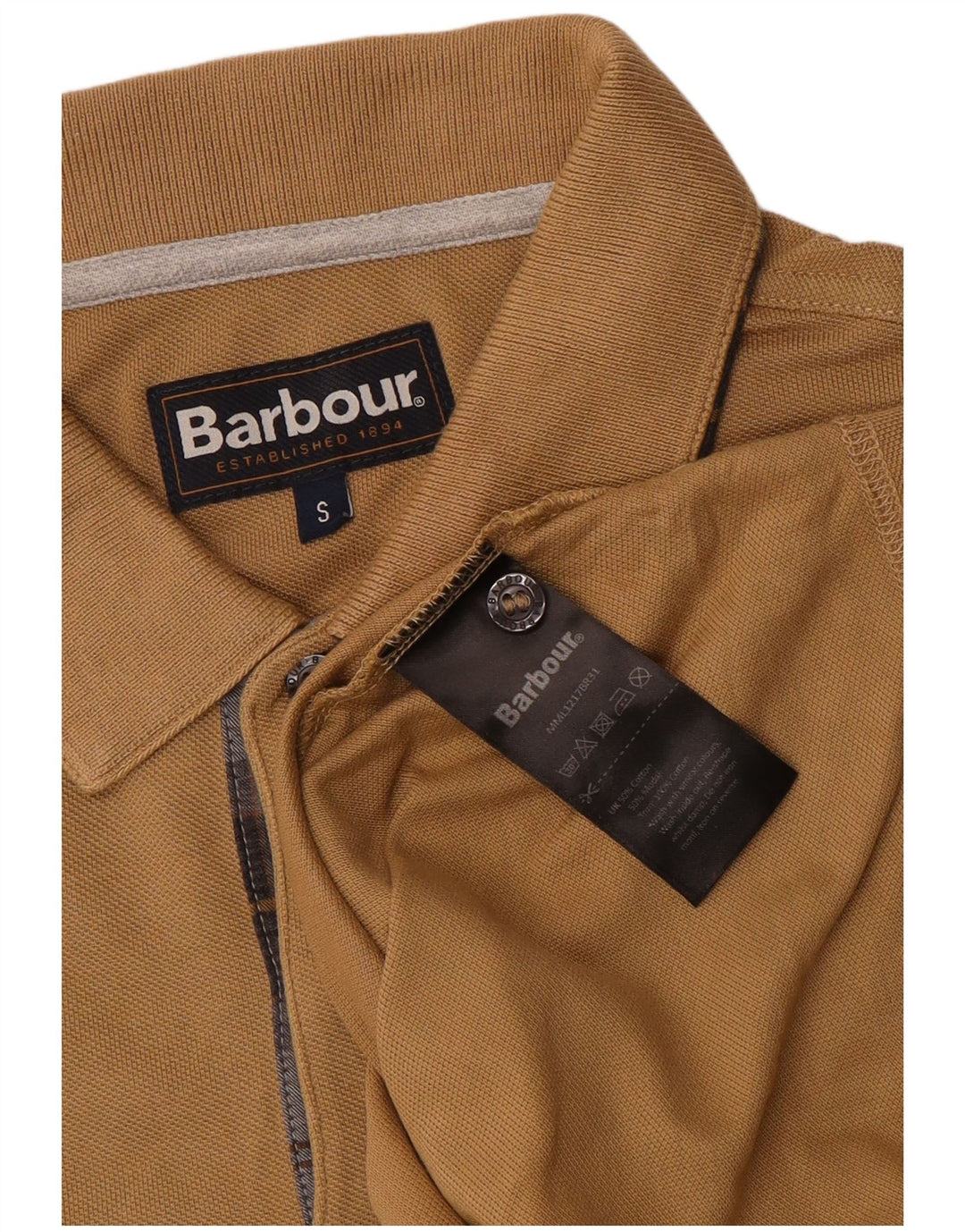 BARBOUR Polo Hombre Pequeño Algodón Beige