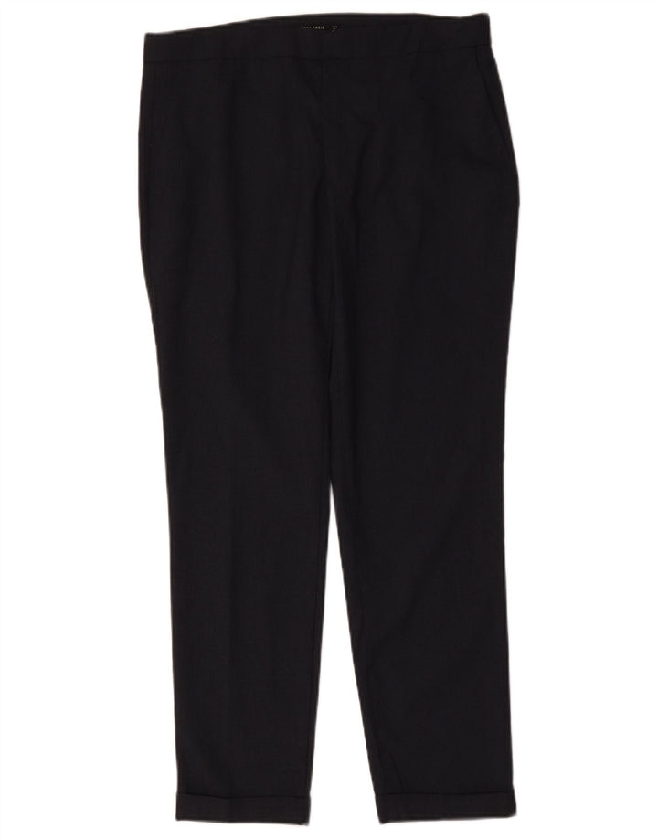 Zara Mujer Pantalón De Traje Slim EU 38 Small W28 L27 Gris