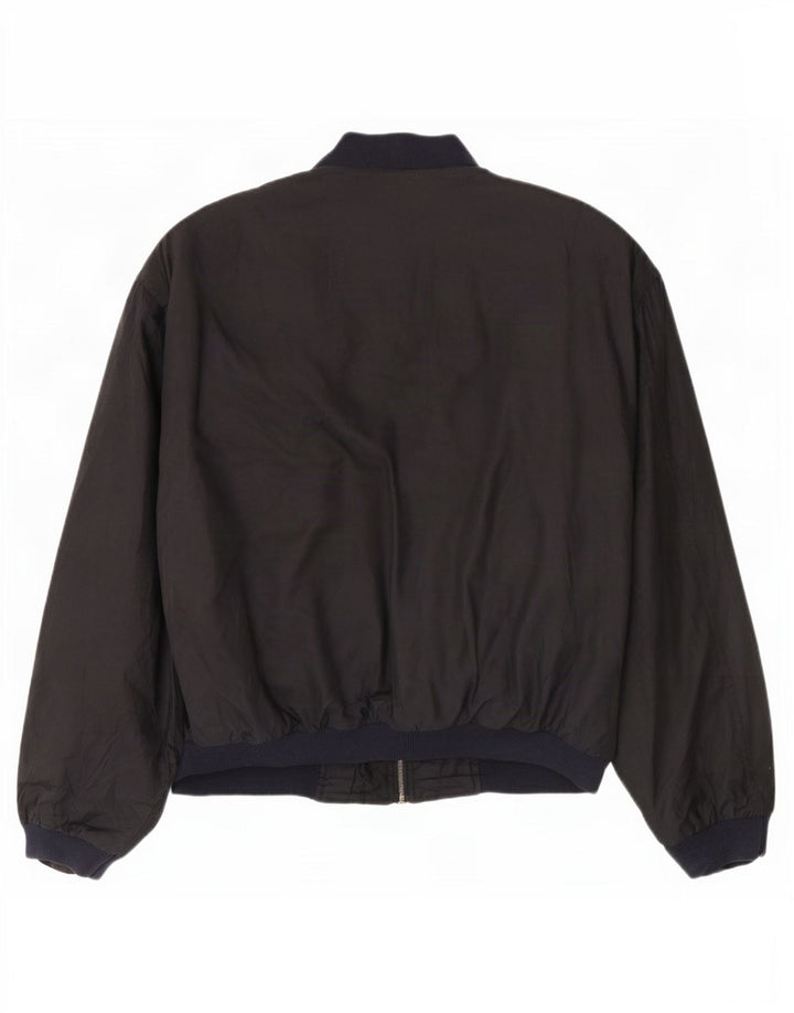 Marks & Spencer Chaqueta Bomber St. Michael para Hombre UK 42 XL Poliéster Negro