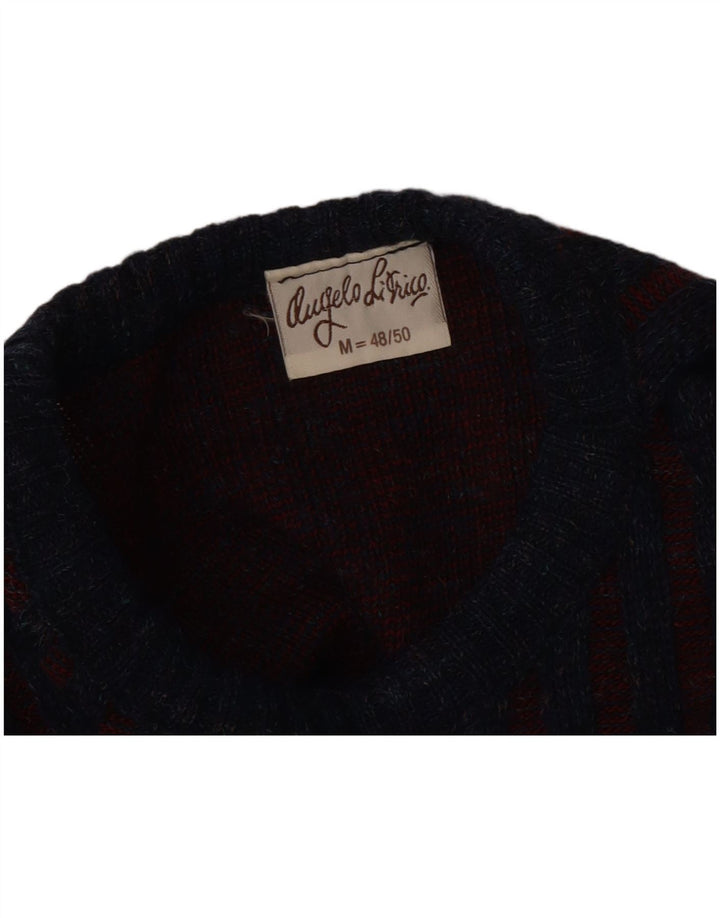 Angelo Litrico Jersey de Cuello Redondo para Hombre EU 48/50 Azul Medio Geométrico